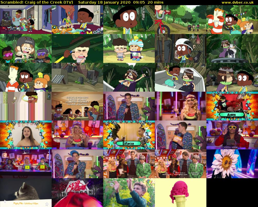 Scrambled! Craig of the Creek (ITV) Saturday 18 January 2020 09:05 - 09:25