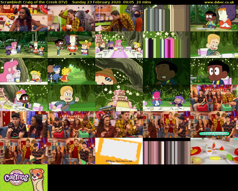 Scrambled! Craig of the Creek (ITV) Sunday 23 February 2020 09:05 - 09:25