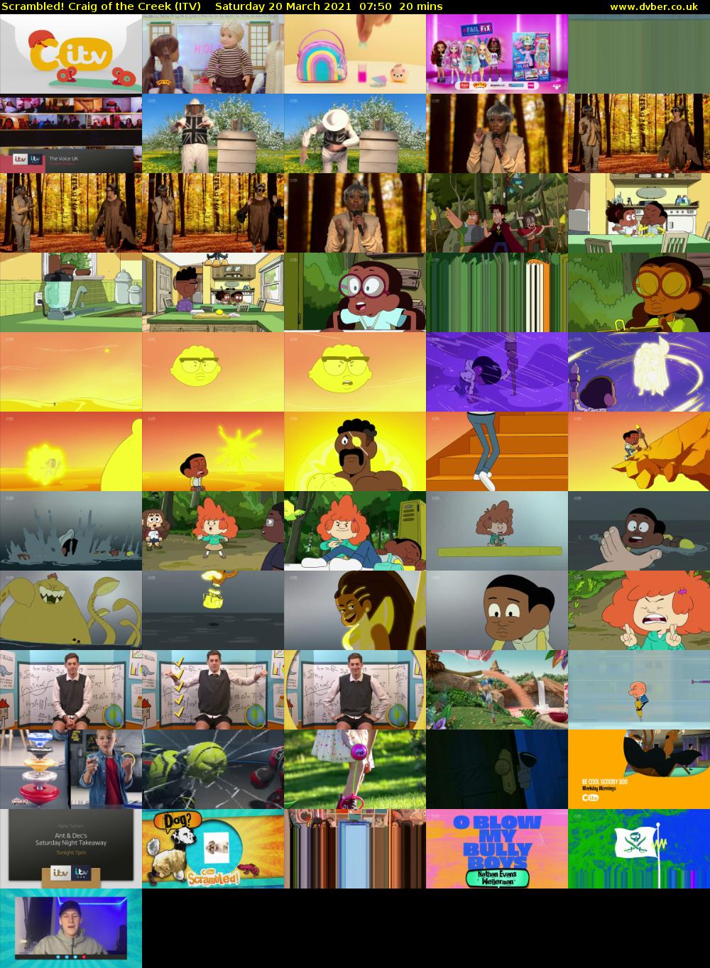 Scrambled! Craig of the Creek (ITV) Saturday 20 March 2021 07:50 - 08:10
