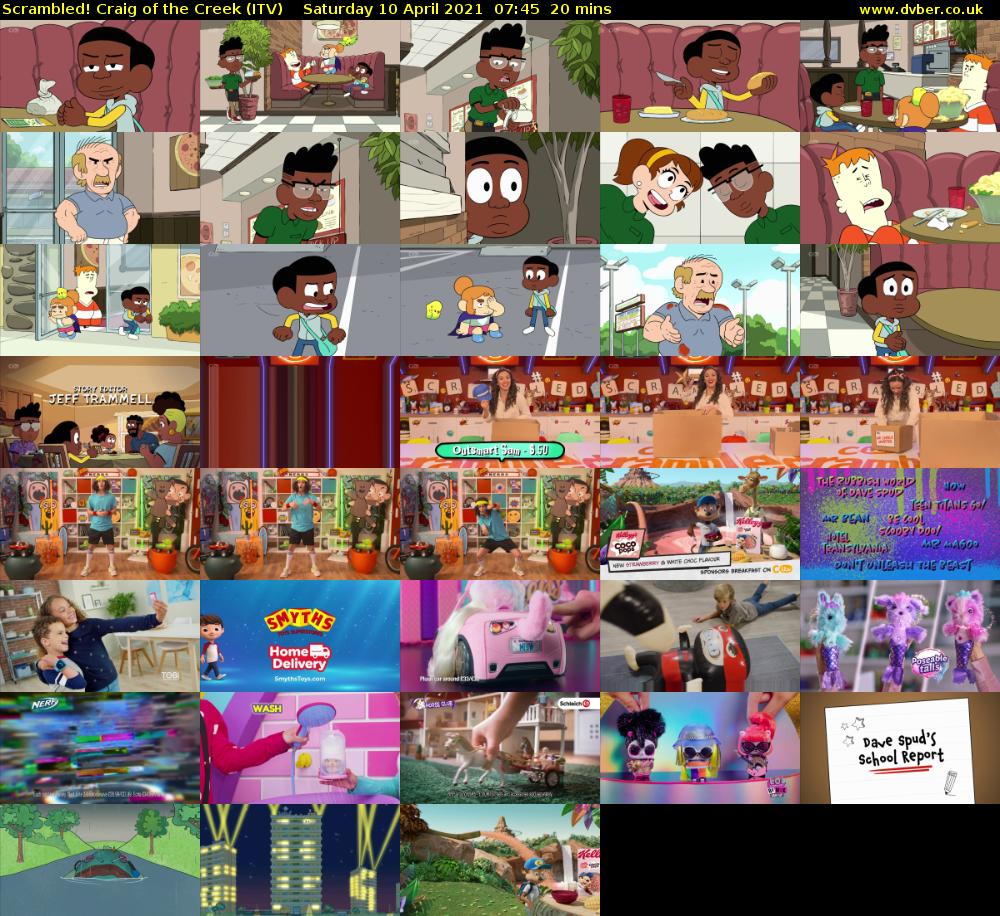 Scrambled! Craig of the Creek (ITV) Saturday 10 April 2021 07:45 - 08:05