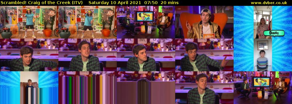 Scrambled! Craig of the Creek (ITV) Saturday 10 April 2021 07:50 - 08:10