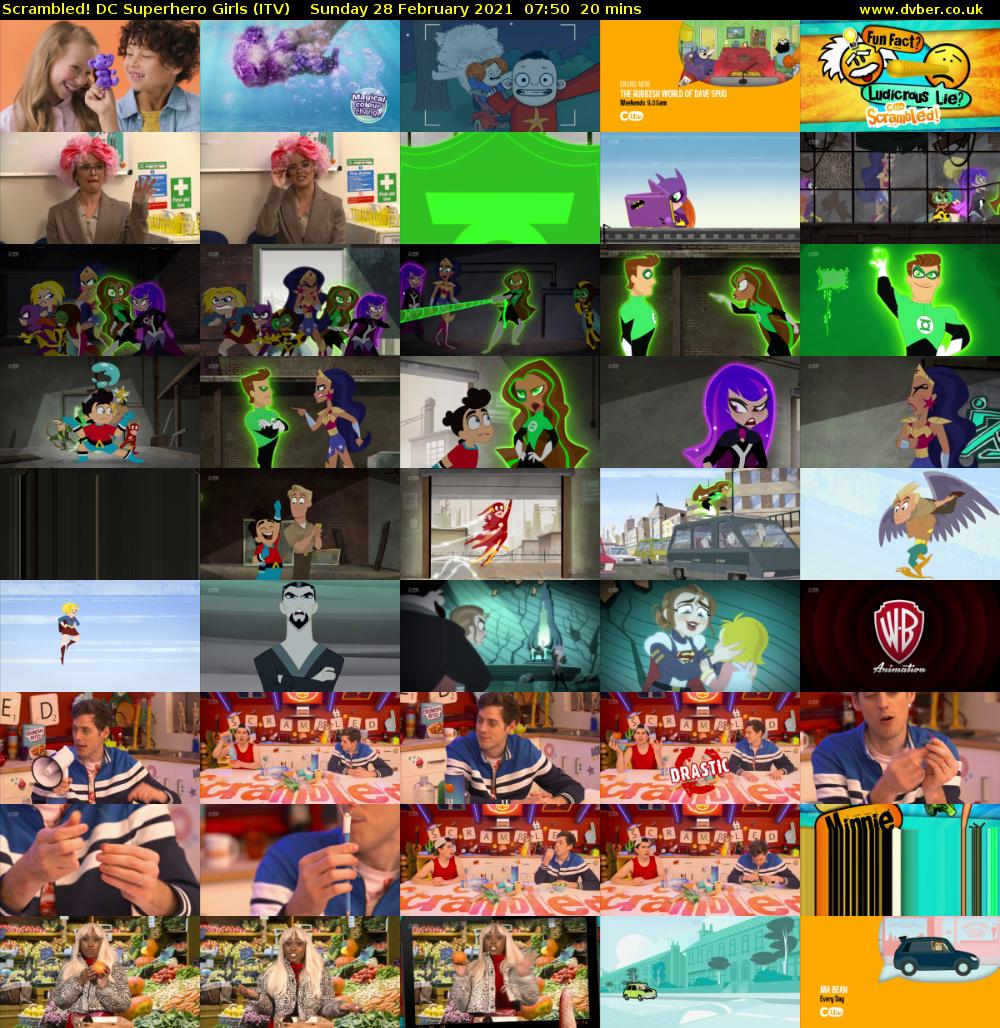 Scrambled! DC Superhero Girls (ITV) Sunday 28 February 2021 07:50 - 08:10