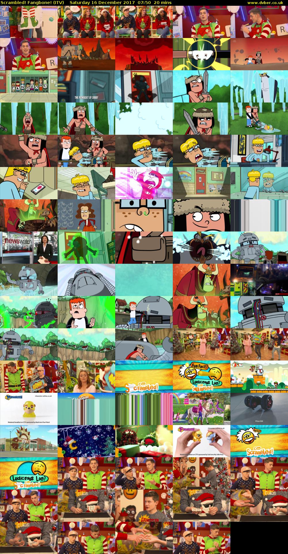 Scrambled! Fangbone! (ITV) Saturday 16 December 2017 07:50 - 08:10