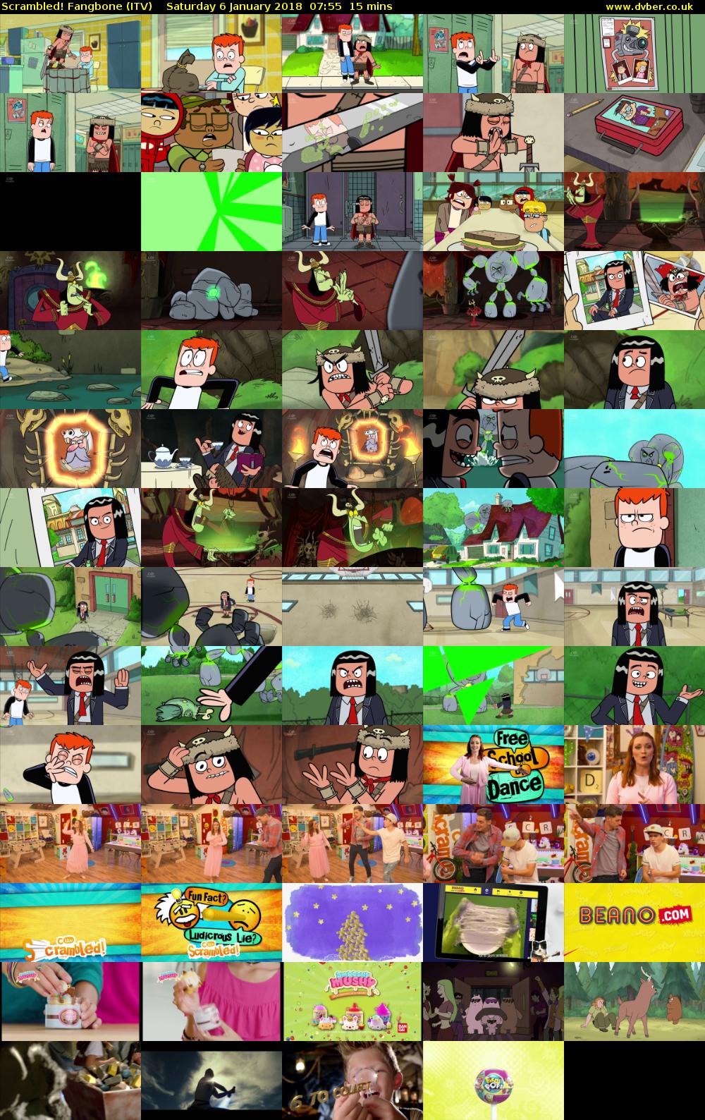 Scrambled! Fangbone (ITV) Saturday 6 January 2018 07:55 - 08:10