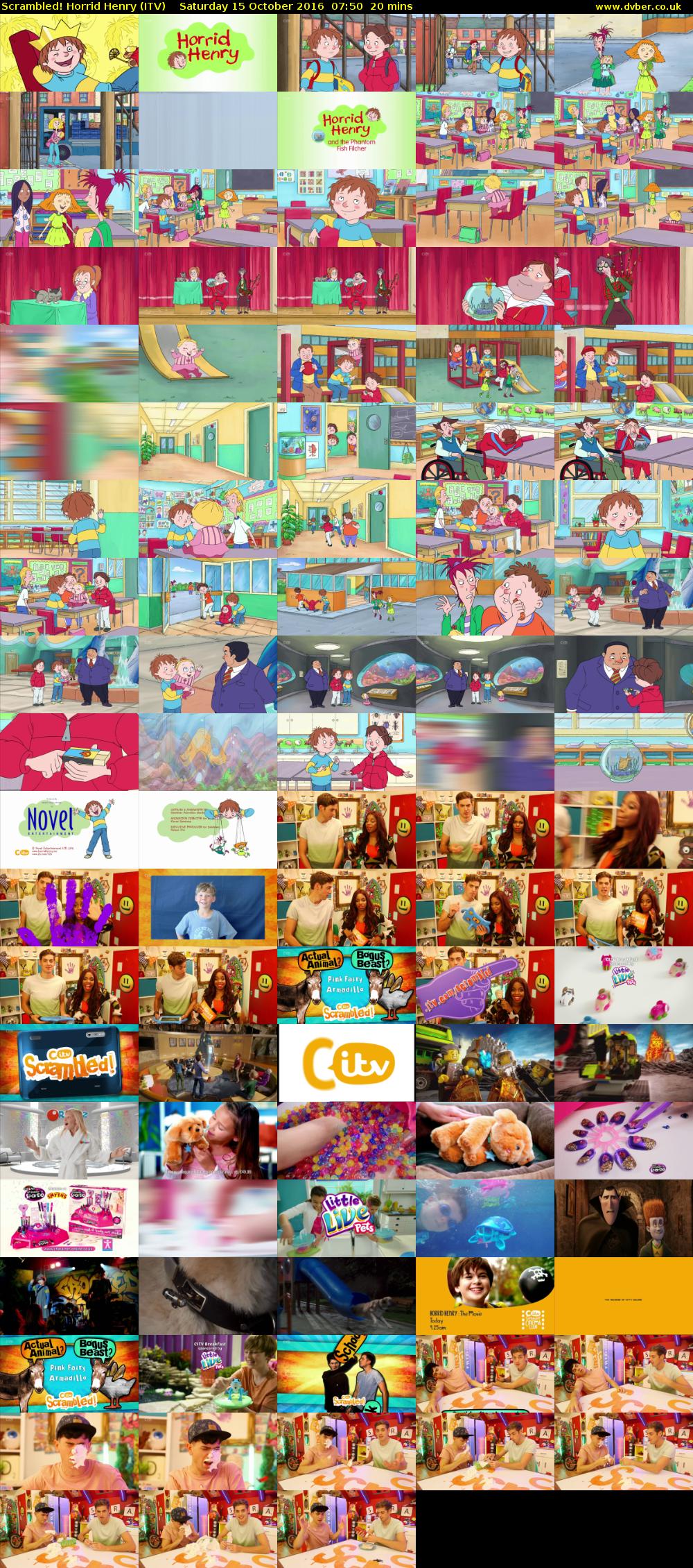 Scrambled! Horrid Henry (ITV) Saturday 15 October 2016 07:50 - 08:10