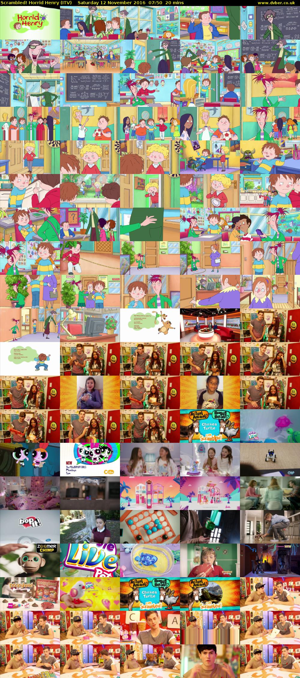 Scrambled! Horrid Henry (ITV) Saturday 12 November 2016 07:50 - 08:10