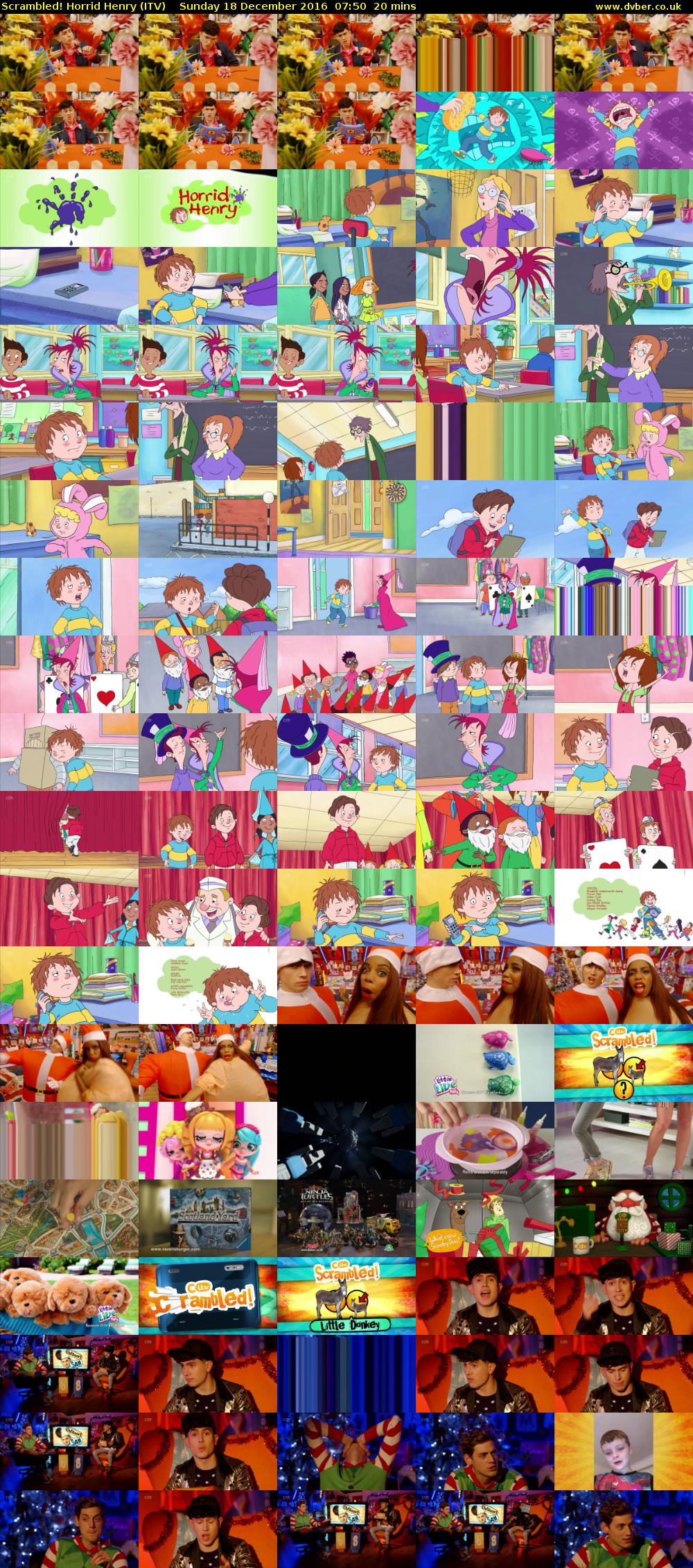 Scrambled! Horrid Henry (ITV) Sunday 18 December 2016 07:50 - 08:10