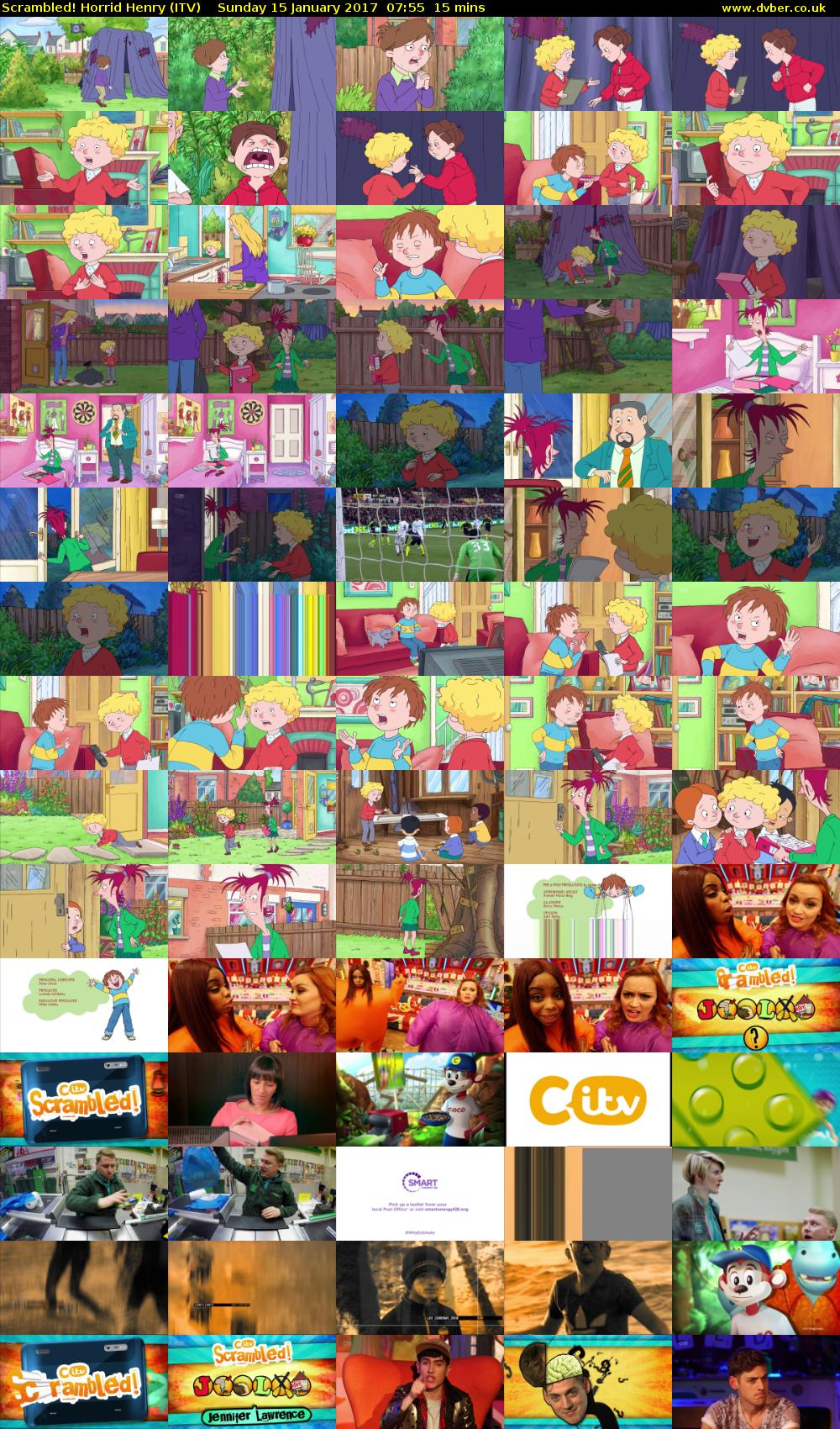 Scrambled! Horrid Henry (ITV) Sunday 15 January 2017 07:55 - 08:10