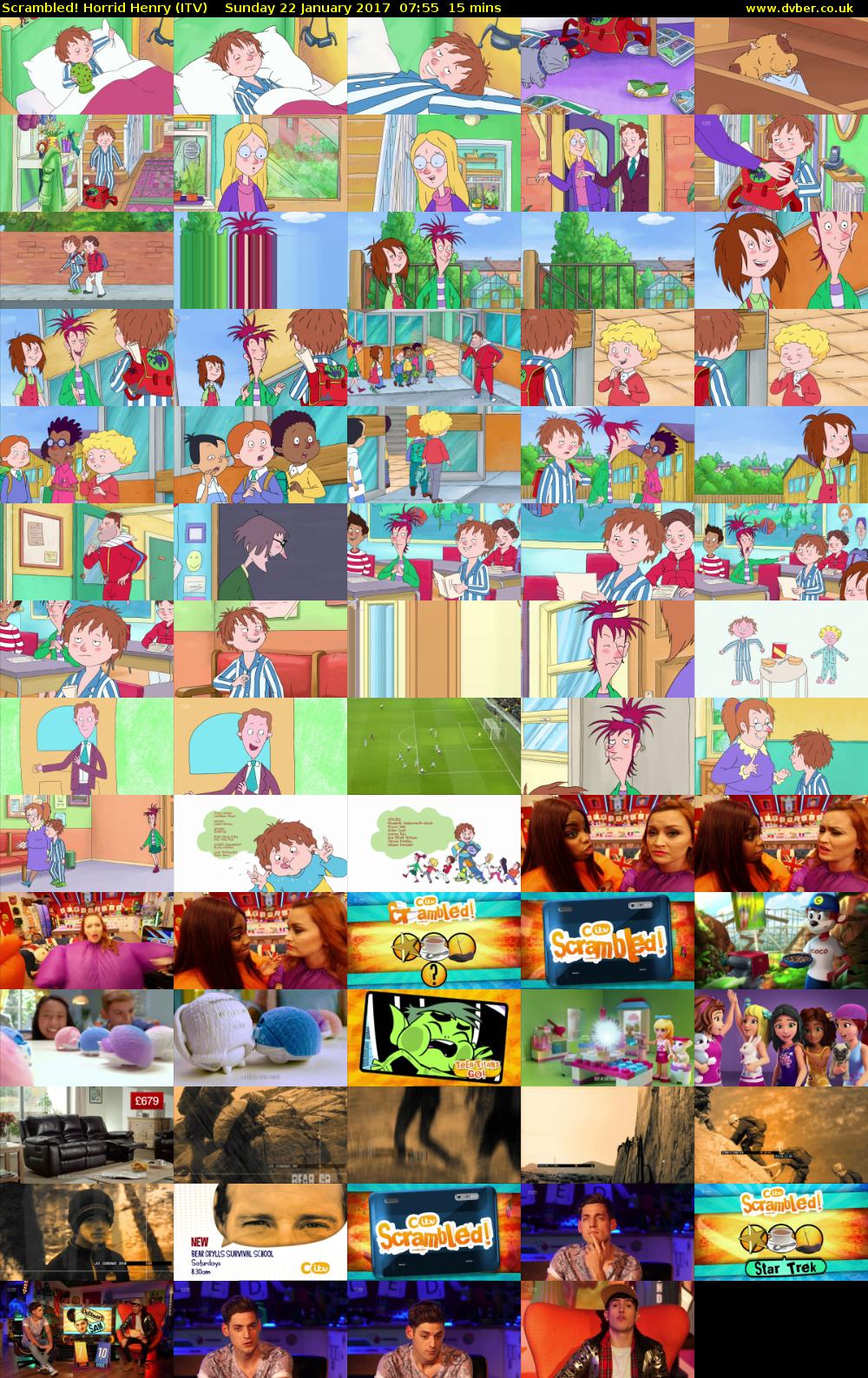 Scrambled! Horrid Henry (ITV) Sunday 22 January 2017 07:55 - 08:10