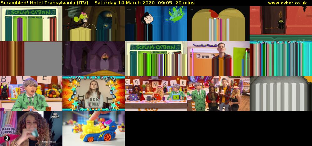 Scrambled! Hotel Transylvania (ITV) Saturday 14 March 2020 09:05 - 09:25