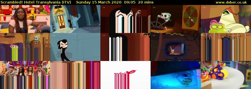 Scrambled! Hotel Transylvania (ITV) Sunday 15 March 2020 09:05 - 09:25