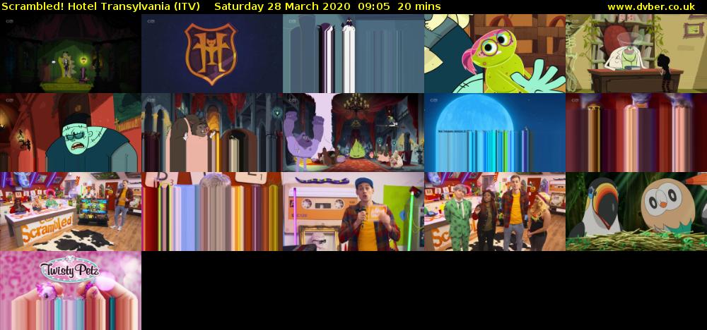 Scrambled! Hotel Transylvania (ITV) Saturday 28 March 2020 09:05 - 09:25