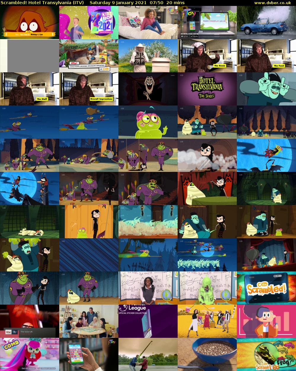 Scrambled! Hotel Transylvania (ITV) Saturday 9 January 2021 07:50 - 08:10