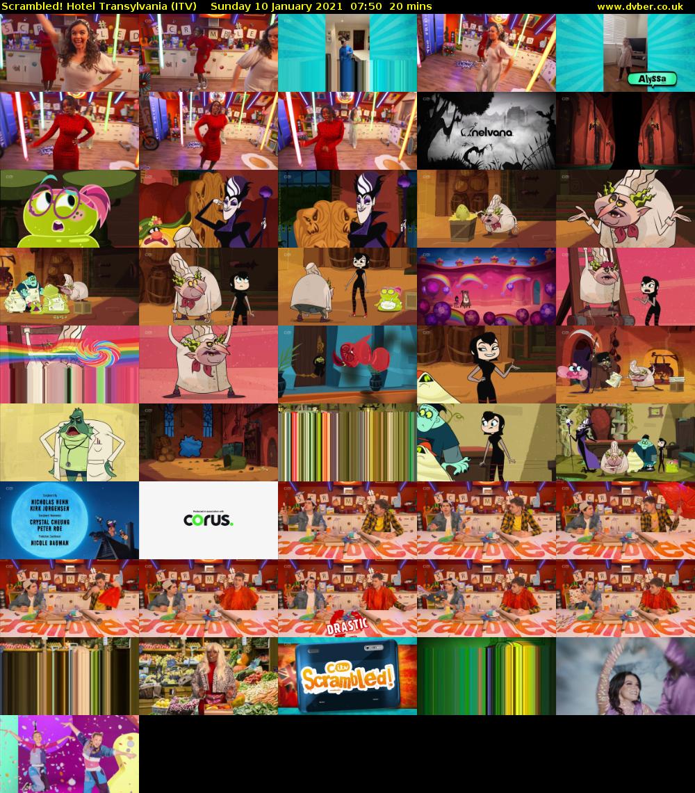 Scrambled! Hotel Transylvania (ITV) Sunday 10 January 2021 07:50 - 08:10