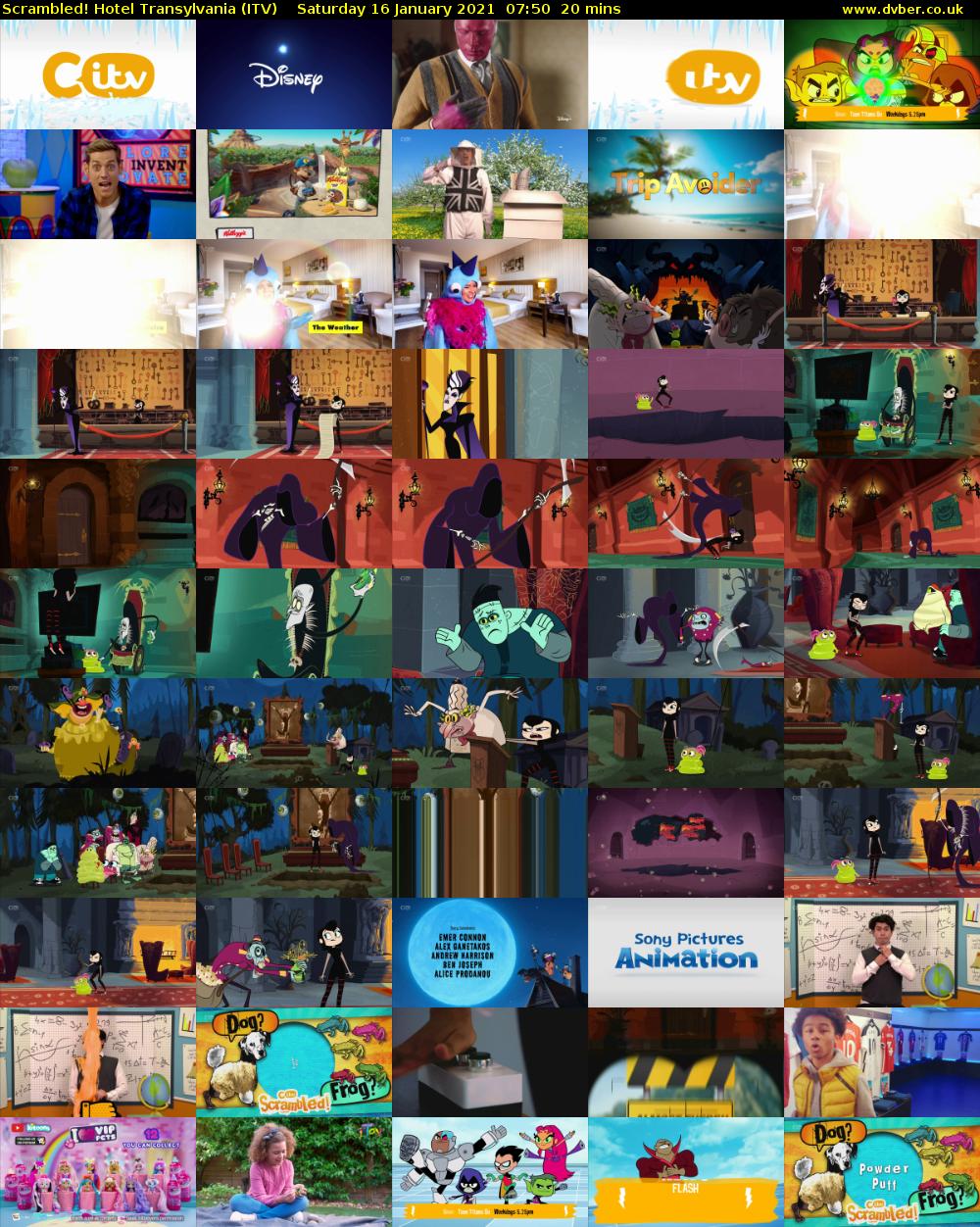 Scrambled! Hotel Transylvania (ITV) Saturday 16 January 2021 07:50 - 08:10