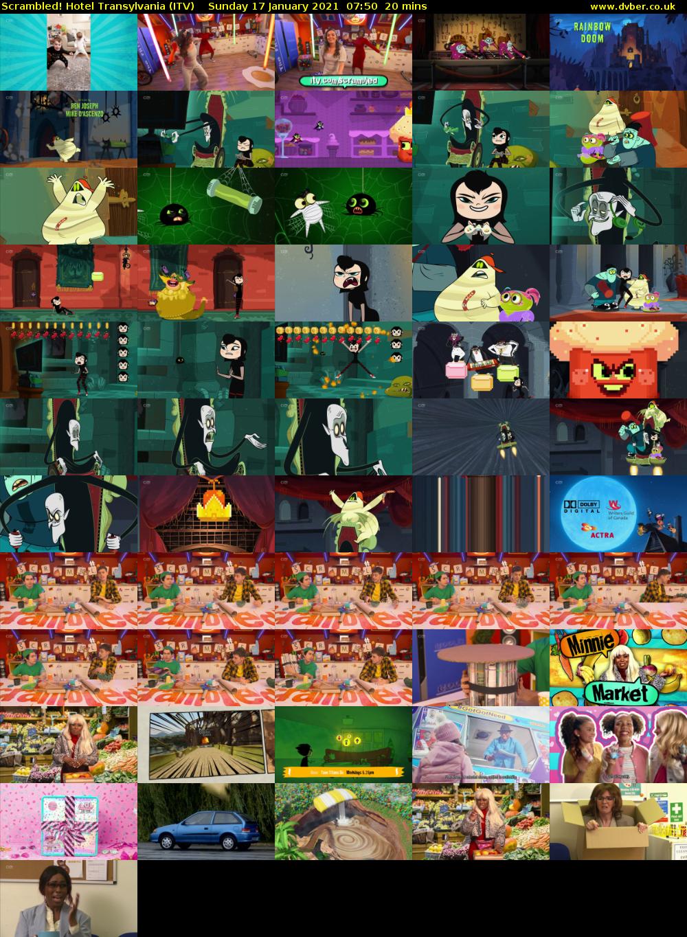Scrambled! Hotel Transylvania (ITV) Sunday 17 January 2021 07:50 - 08:10