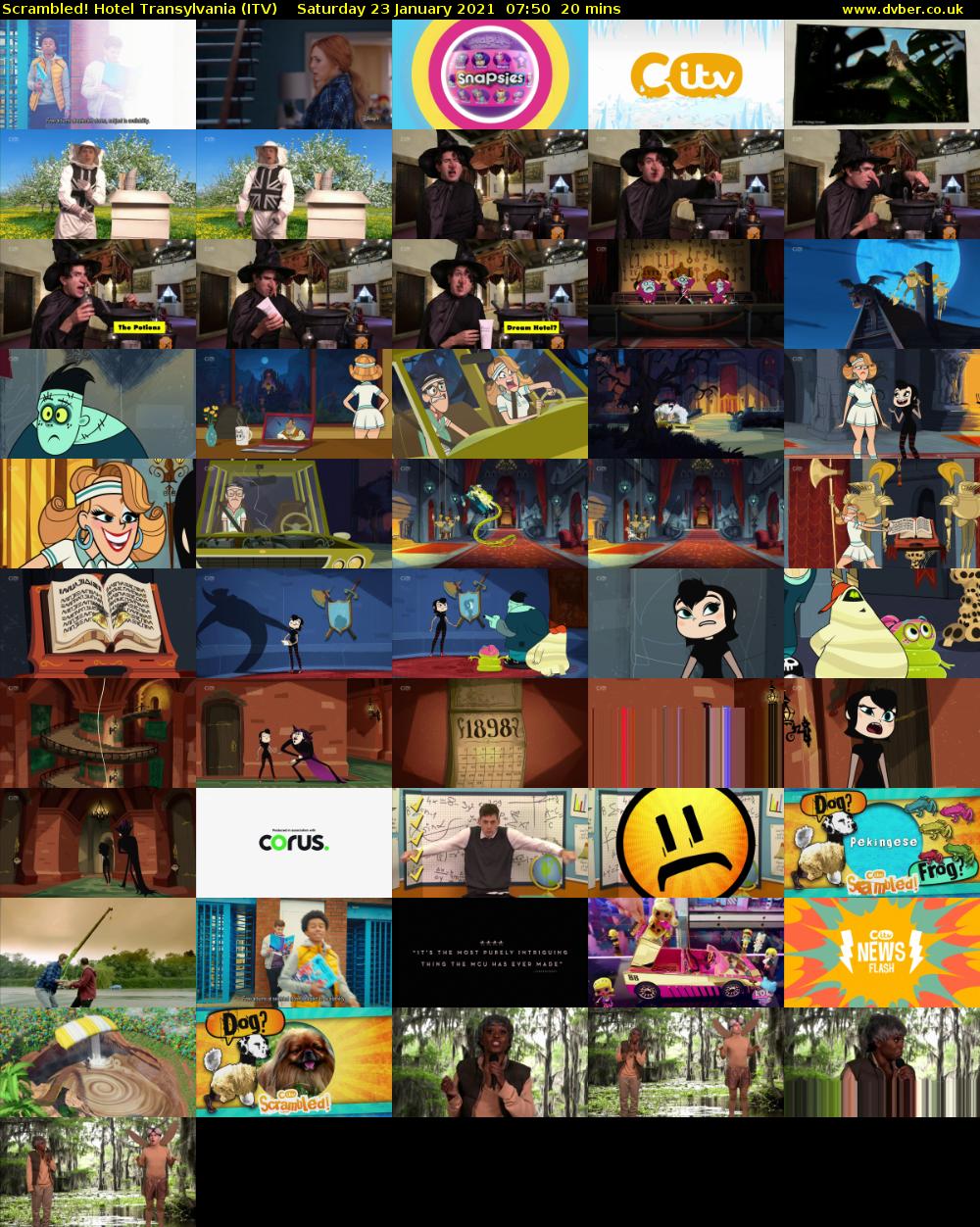 Scrambled! Hotel Transylvania (ITV) Saturday 23 January 2021 07:50 - 08:10
