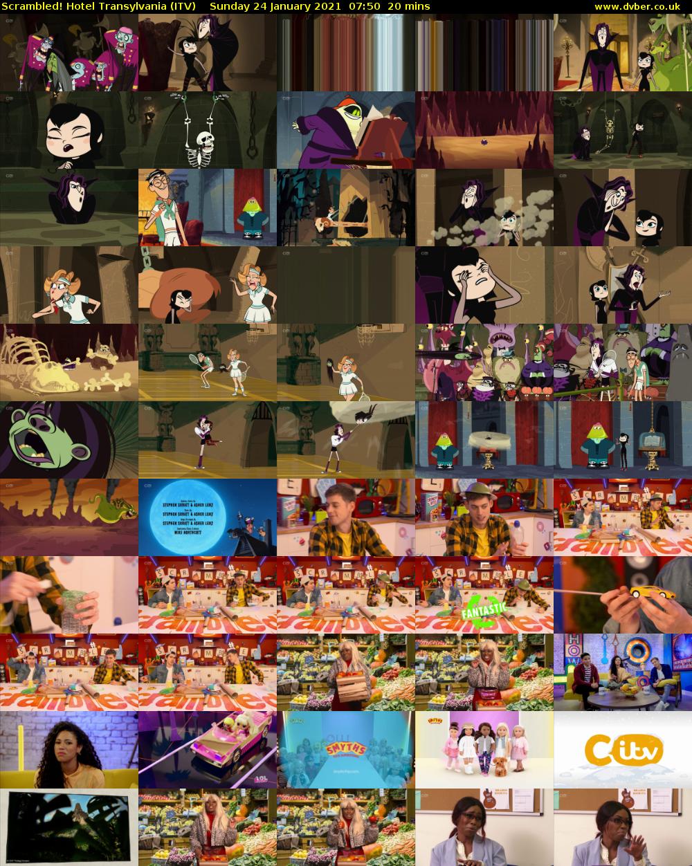 Scrambled! Hotel Transylvania (ITV) Sunday 24 January 2021 07:50 - 08:10