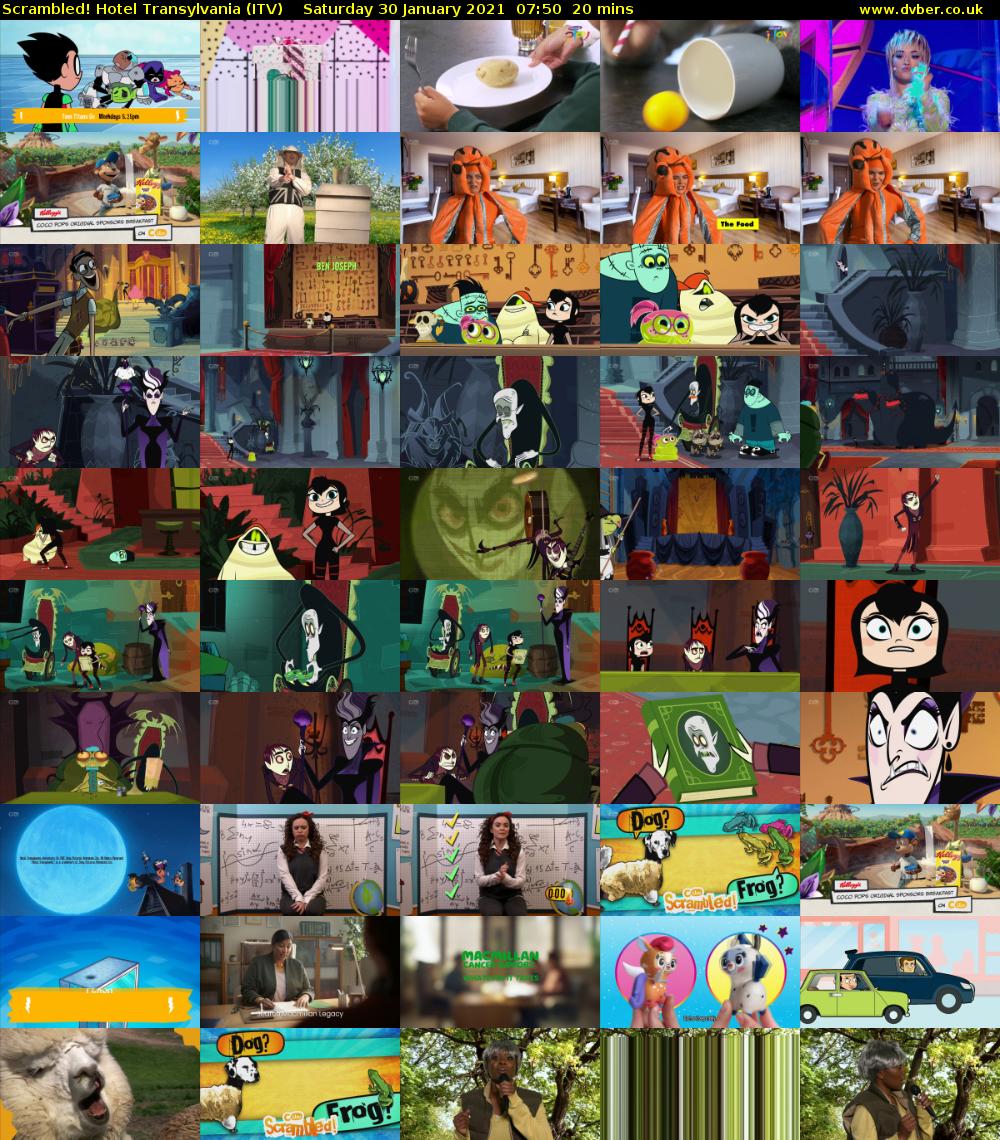 Scrambled! Hotel Transylvania (ITV) Saturday 30 January 2021 07:50 - 08:10