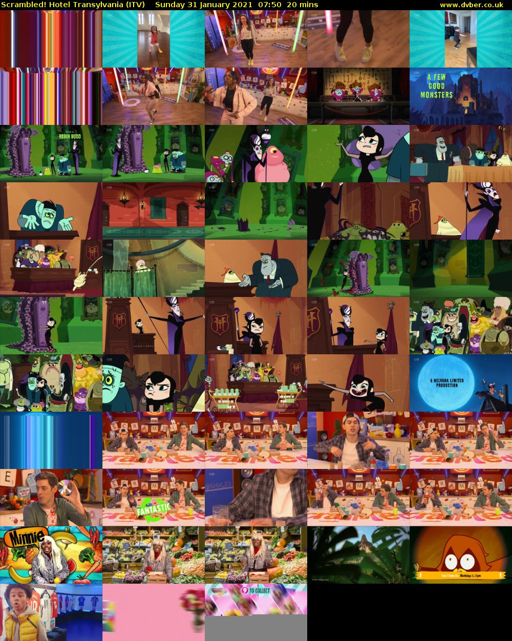 Scrambled! Hotel Transylvania (ITV) Sunday 31 January 2021 07:50 - 08:10