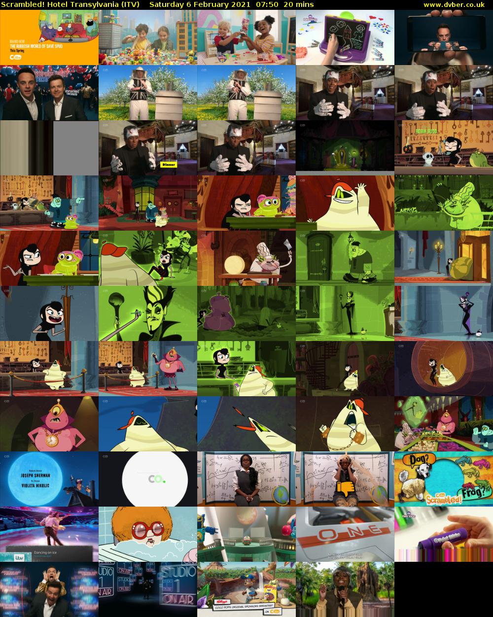 Scrambled! Hotel Transylvania (ITV) Saturday 6 February 2021 07:50 - 08:10
