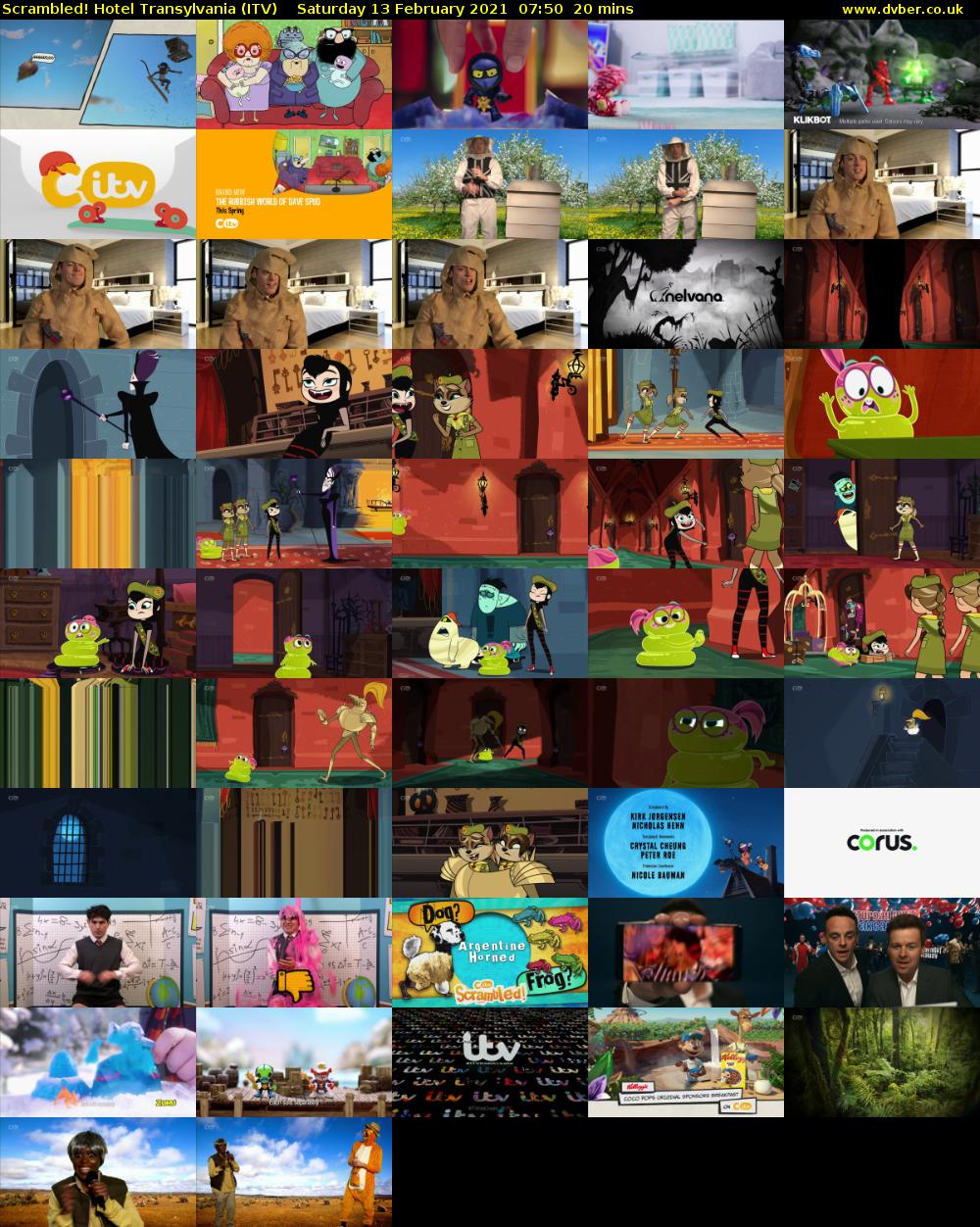 Scrambled! Hotel Transylvania (ITV) Saturday 13 February 2021 07:50 - 08:10