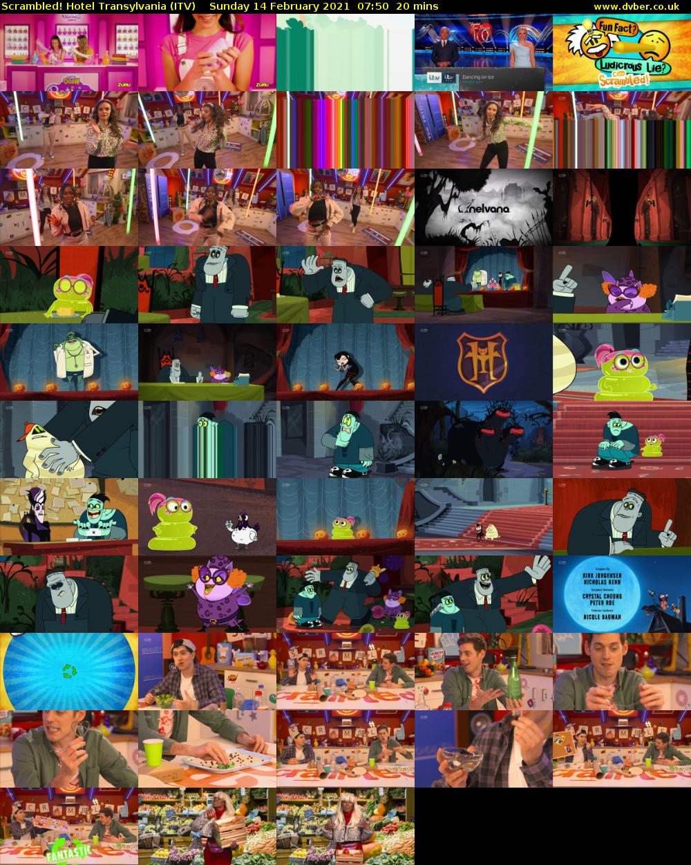 Scrambled! Hotel Transylvania (ITV) Sunday 14 February 2021 07:50 - 08:10