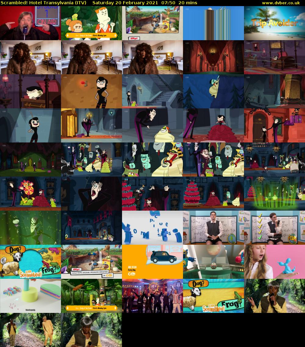 Scrambled! Hotel Transylvania (ITV) Saturday 20 February 2021 07:50 - 08:10
