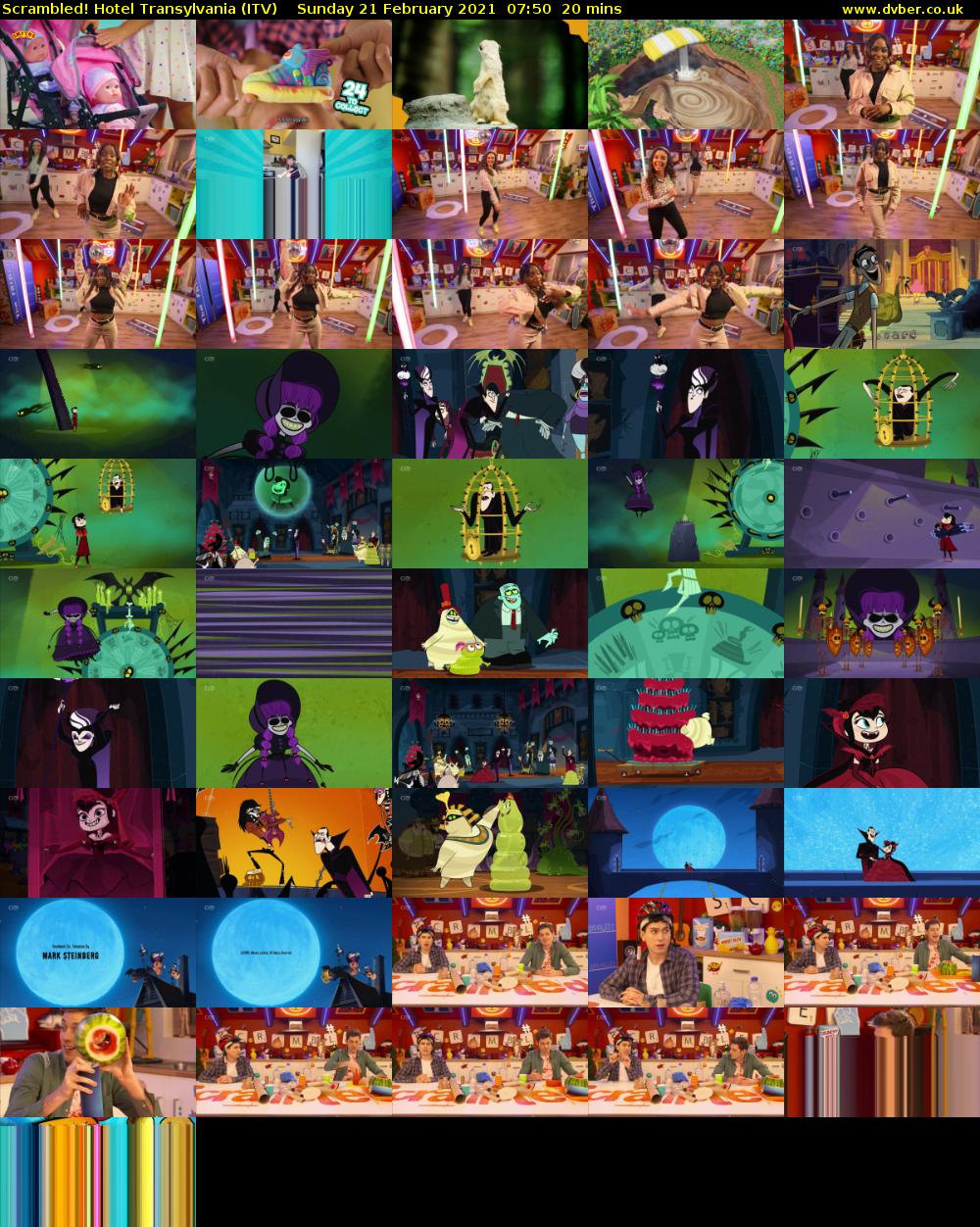 Scrambled! Hotel Transylvania (ITV) Sunday 21 February 2021 07:50 - 08:10
