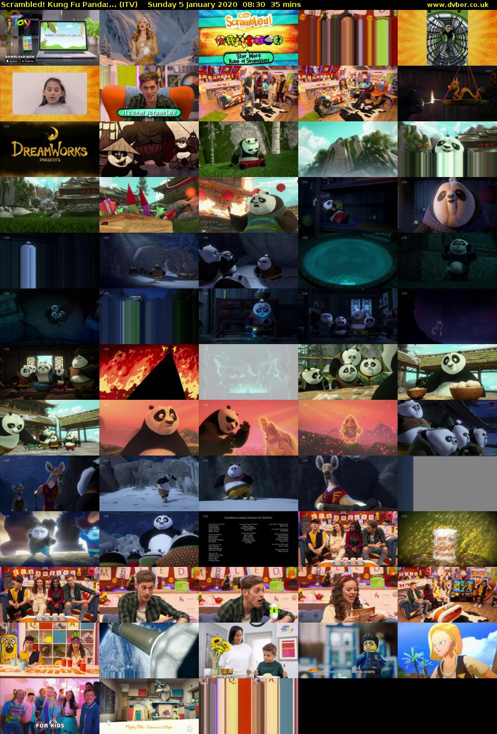 Scrambled! Kung Fu Panda:... (ITV) Sunday 5 January 2020 08:30 - 09:05