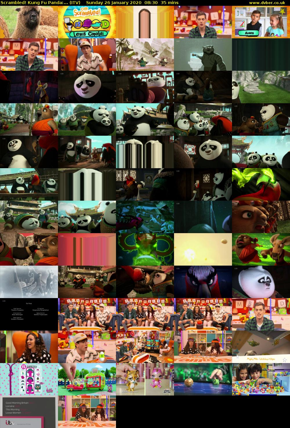 Scrambled! Kung Fu Panda:... (ITV) Sunday 26 January 2020 08:30 - 09:05