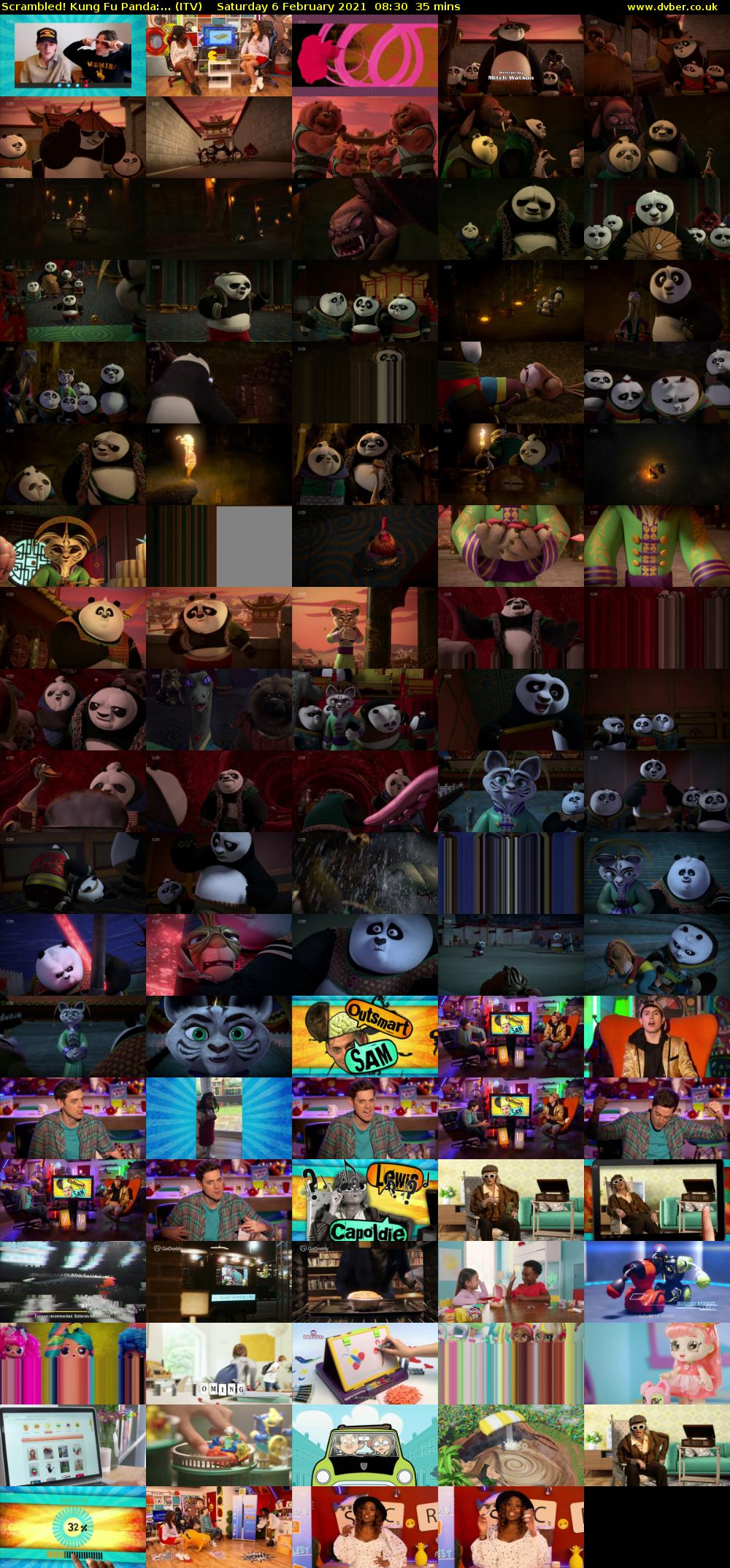 Scrambled! Kung Fu Panda:... (ITV) Saturday 6 February 2021 08:30 - 09:05