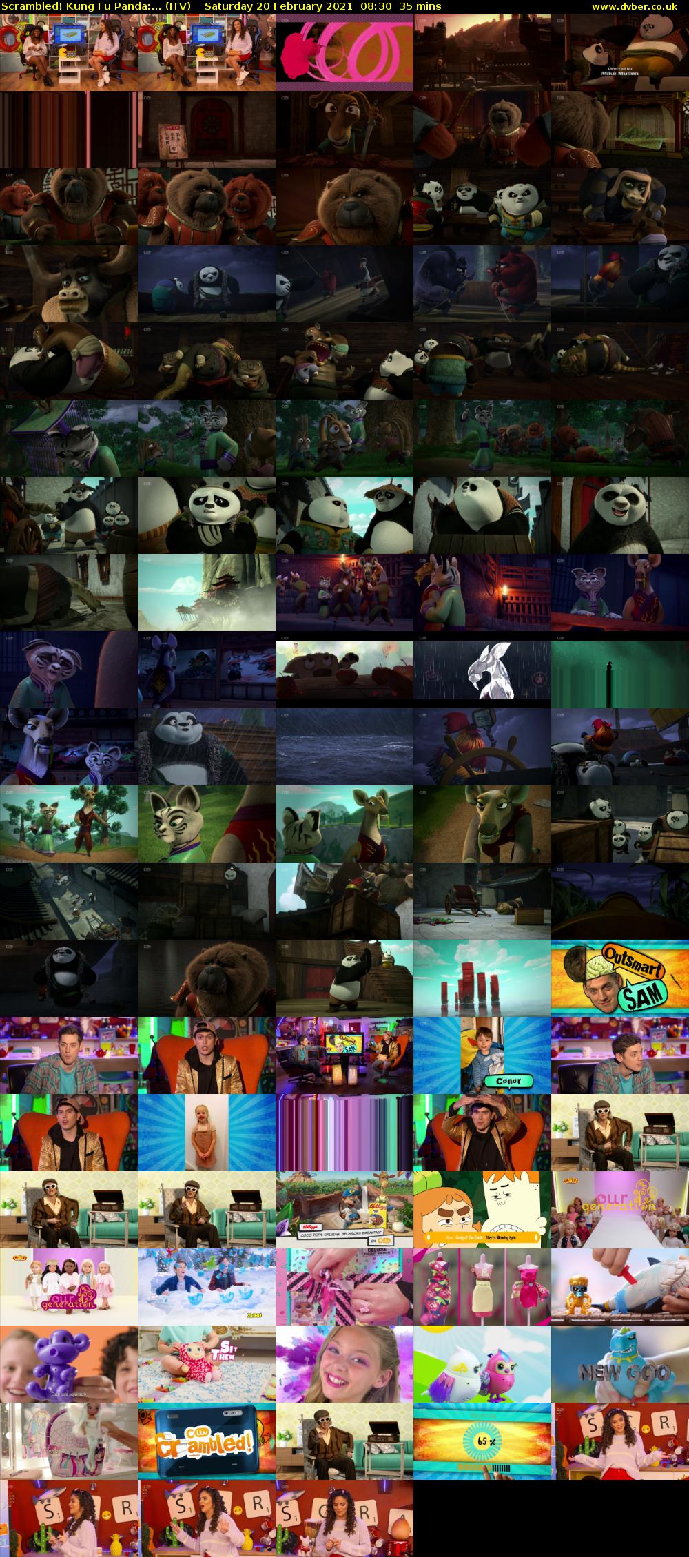 Scrambled! Kung Fu Panda:... (ITV) Saturday 20 February 2021 08:30 - 09:05
