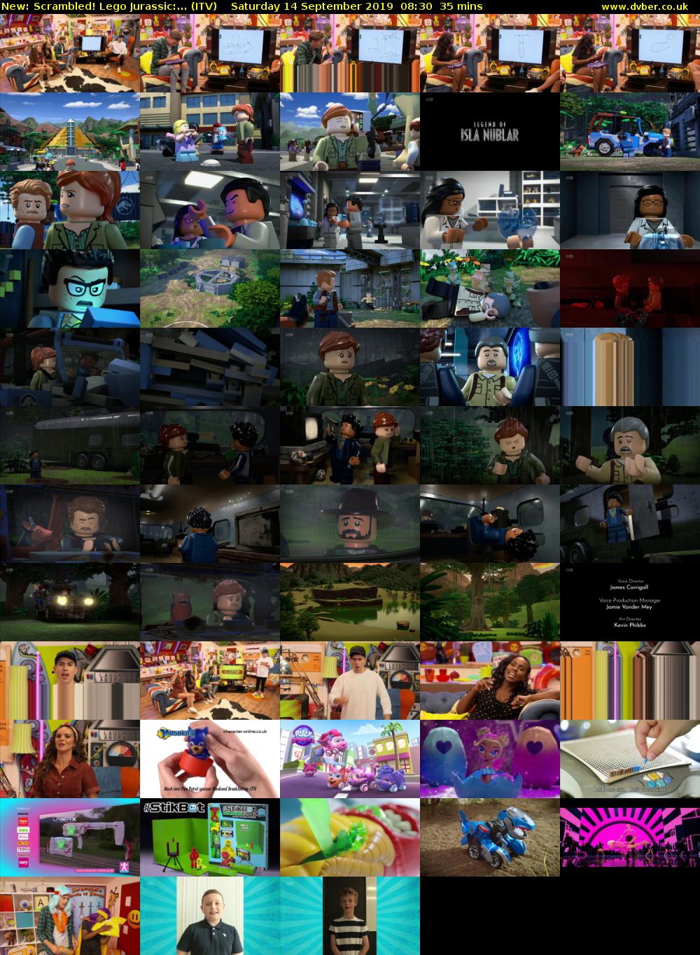 Scrambled! Lego Jurassic:... (ITV) Saturday 14 September 2019 08:30 - 09:05