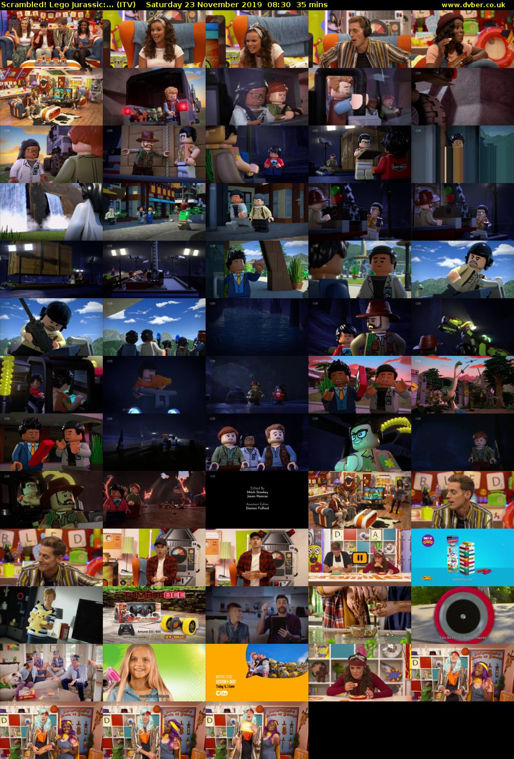 Scrambled! Lego Jurassic:... (ITV) Saturday 23 November 2019 08:30 - 09:05
