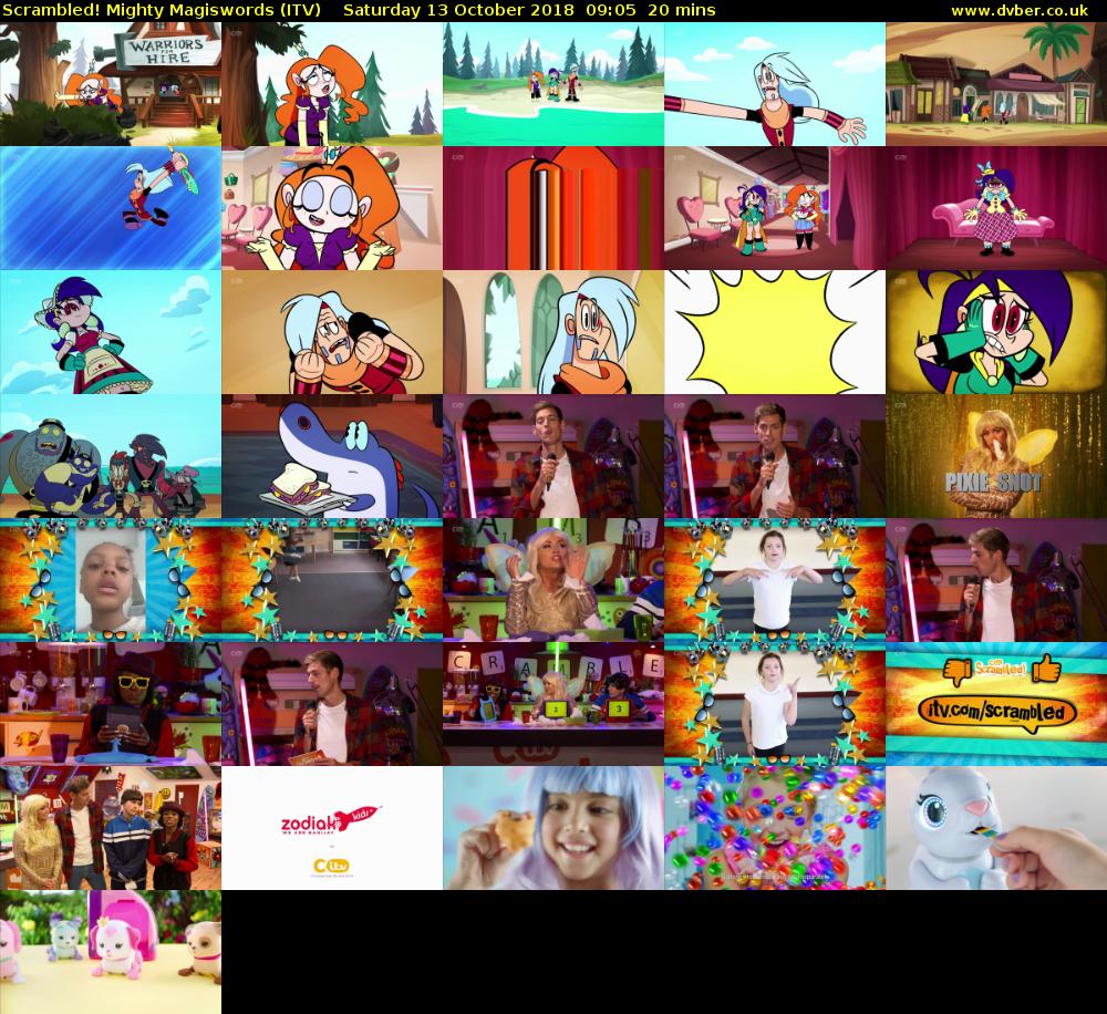 Scrambled! Mighty Magiswords (ITV) Saturday 13 October 2018 09:05 - 09:25