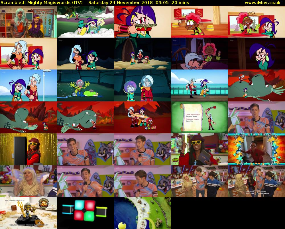 Scrambled! Mighty Magiswords (ITV) Saturday 24 November 2018 09:05 - 09:25
