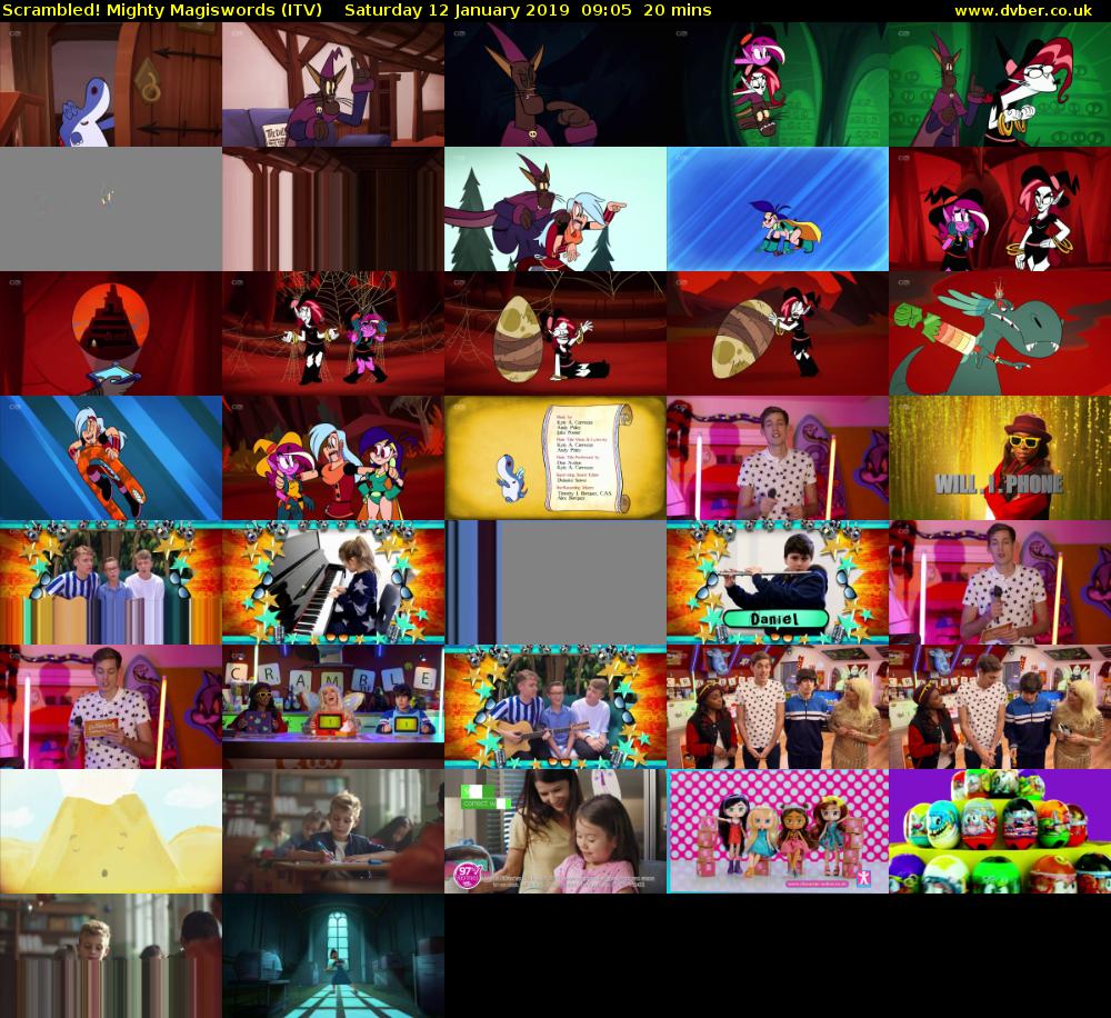 Scrambled! Mighty Magiswords (ITV) Saturday 12 January 2019 09:05 - 09:25