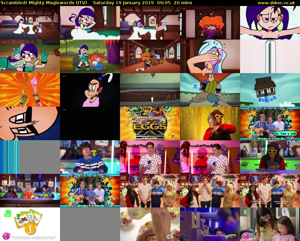 Scrambled! Mighty Magiswords (ITV) Saturday 19 January 2019 09:05 - 09:25