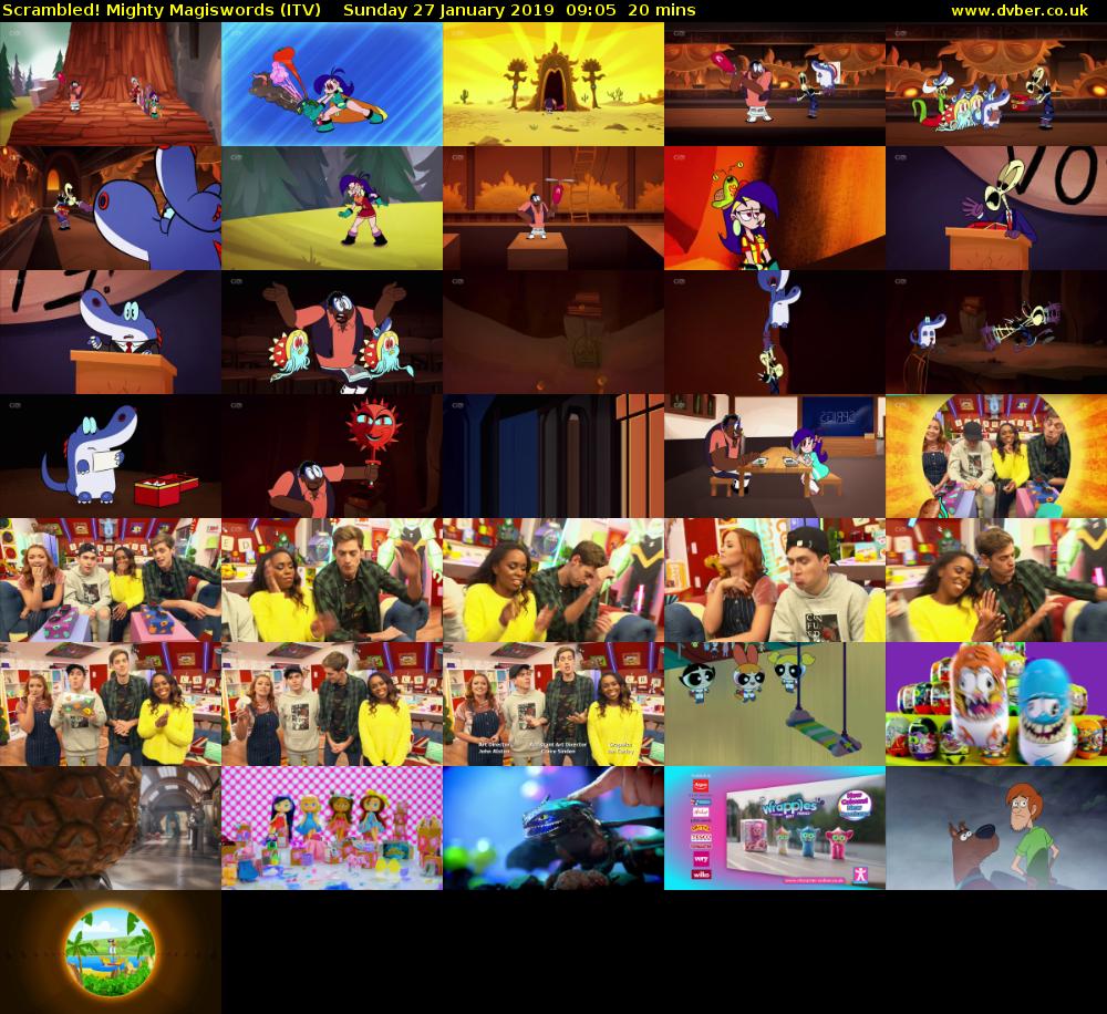 Scrambled! Mighty Magiswords (ITV) Sunday 27 January 2019 09:05 - 09:25