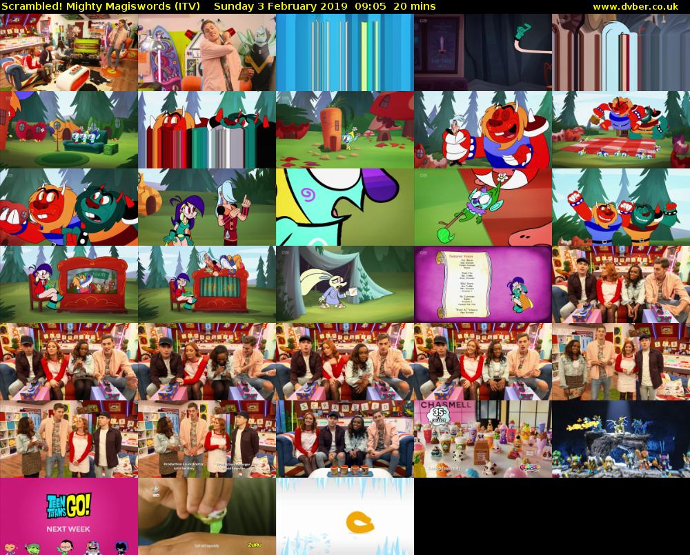 Scrambled! Mighty Magiswords (ITV) Sunday 3 February 2019 09:05 - 09:25