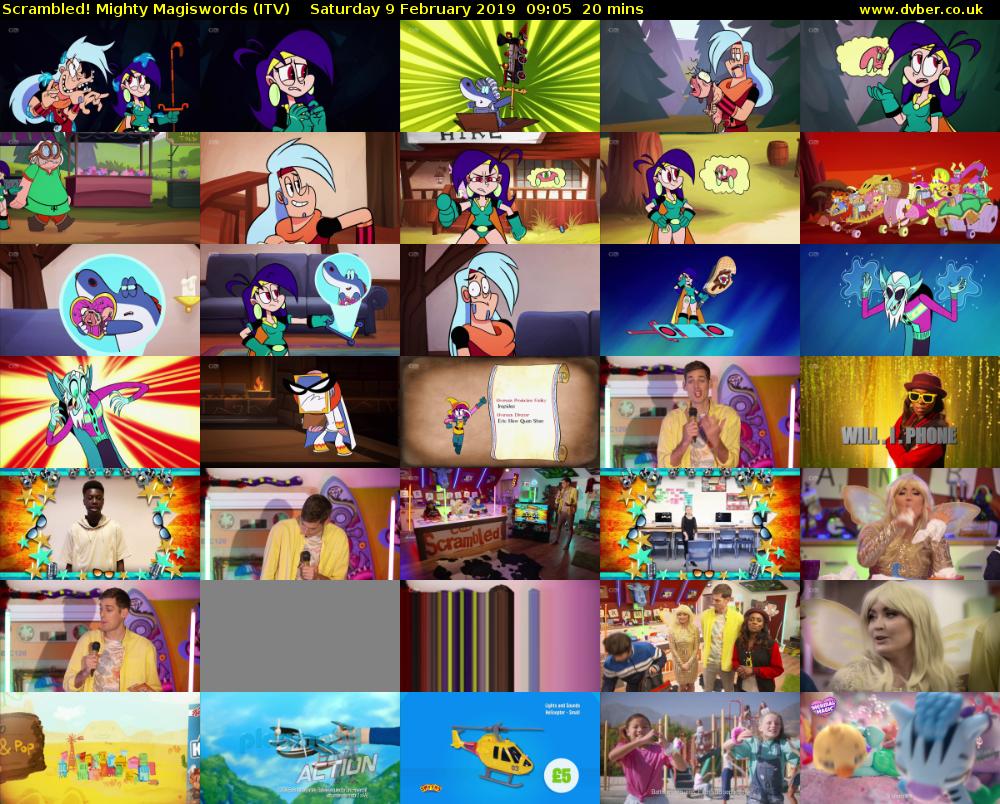 Scrambled! Mighty Magiswords (ITV) Saturday 9 February 2019 09:05 - 09:25