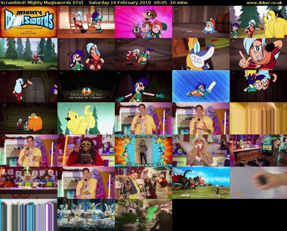 Scrambled! Mighty Magiswords (ITV) Saturday 16 February 2019 09:05 - 09:25