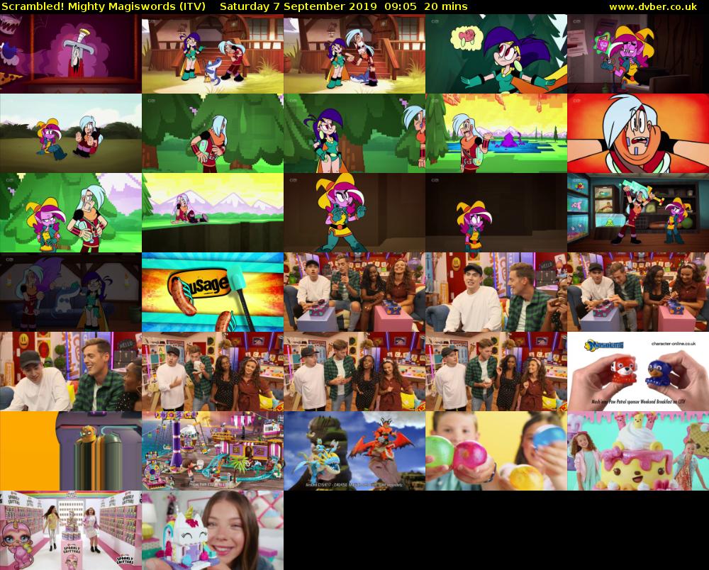 Scrambled! Mighty Magiswords (ITV) Saturday 7 September 2019 09:05 - 09:25