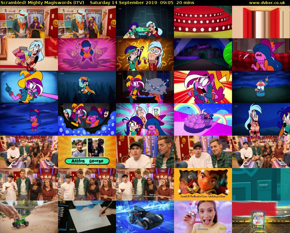 Scrambled! Mighty Magiswords (ITV) Saturday 14 September 2019 09:05 - 09:25