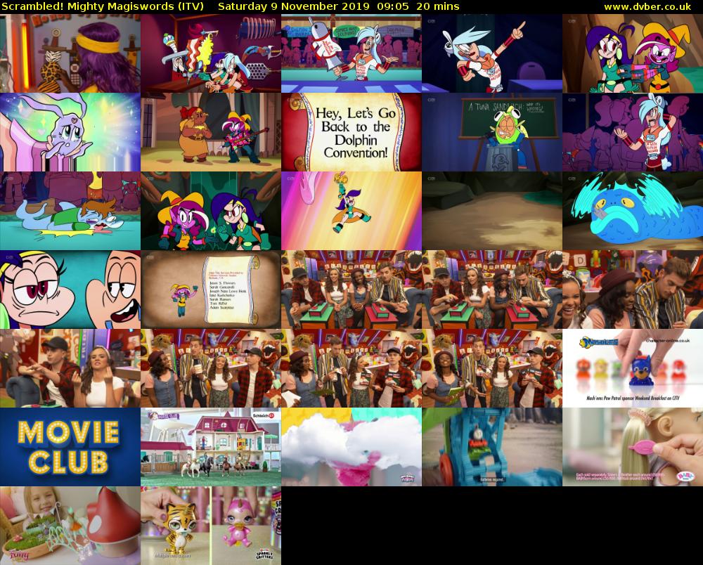 Scrambled! Mighty Magiswords (ITV) Saturday 9 November 2019 09:05 - 09:25