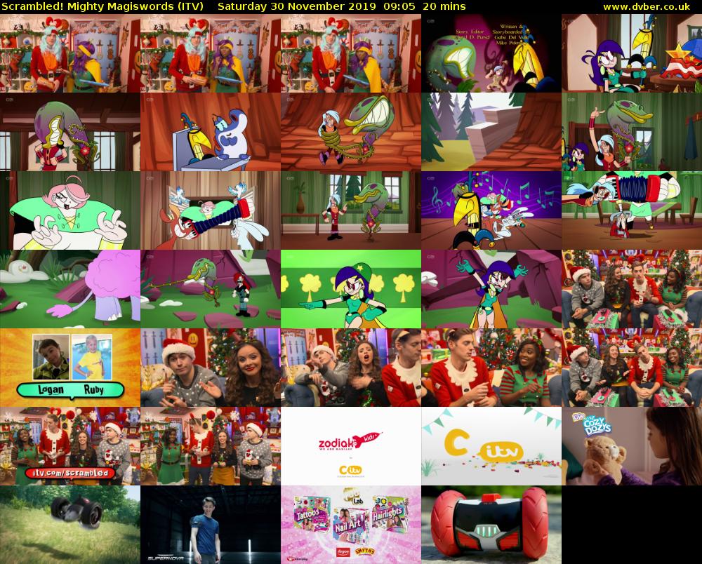 Scrambled! Mighty Magiswords (ITV) Saturday 30 November 2019 09:05 - 09:25