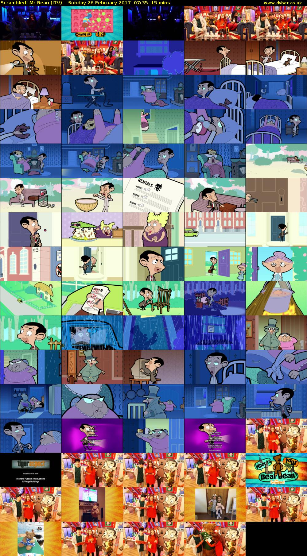 Scrambled! Mr Bean (ITV) Sunday 26 February 2017 07:35 - 07:50
