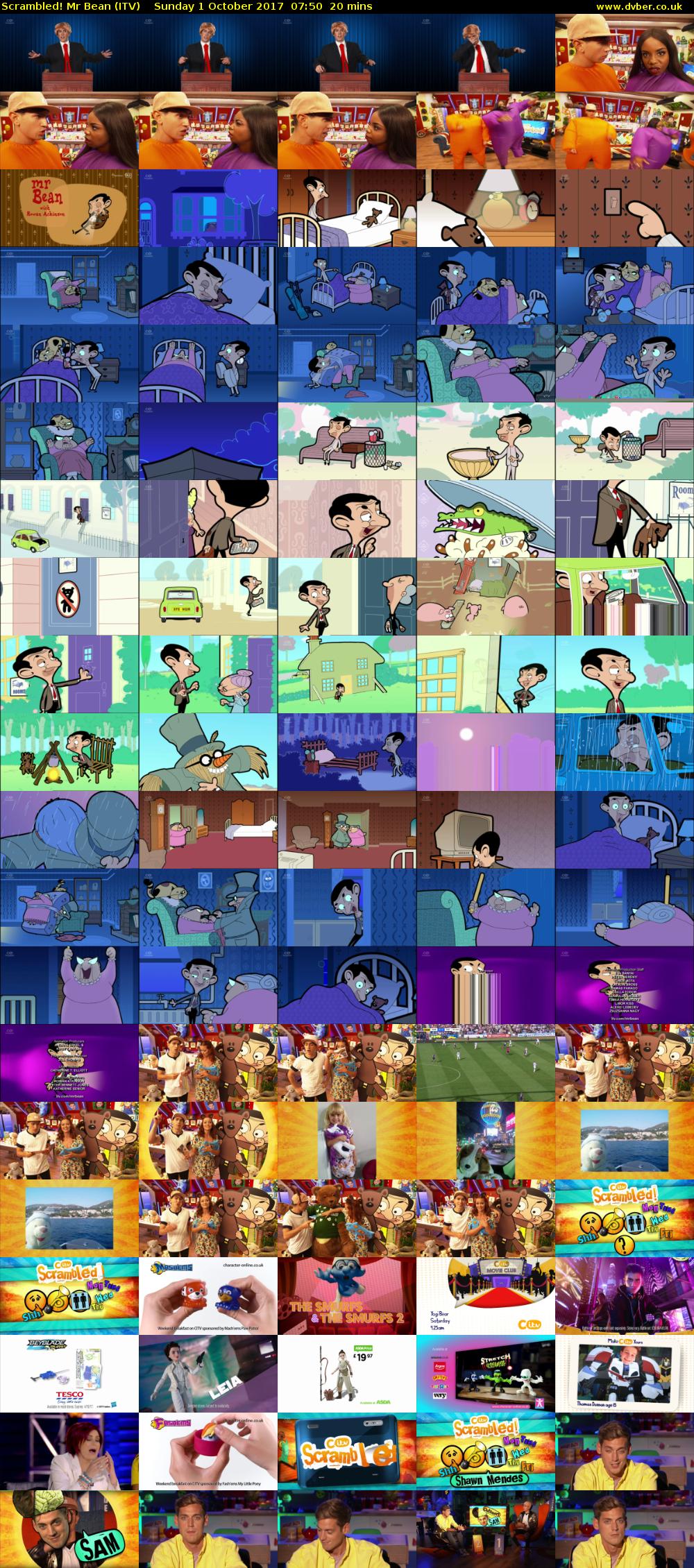 Scrambled! Mr Bean (ITV) Sunday 1 October 2017 07:50 - 08:10