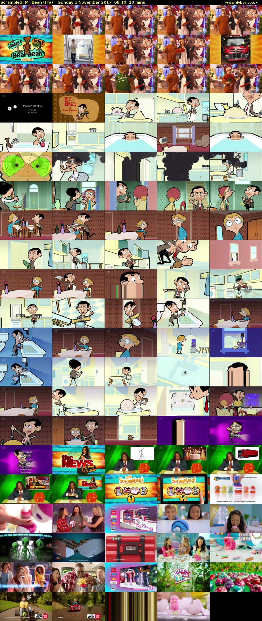 Scrambled! Mr Bean (ITV) Sunday 5 November 2017 08:10 - 08:30